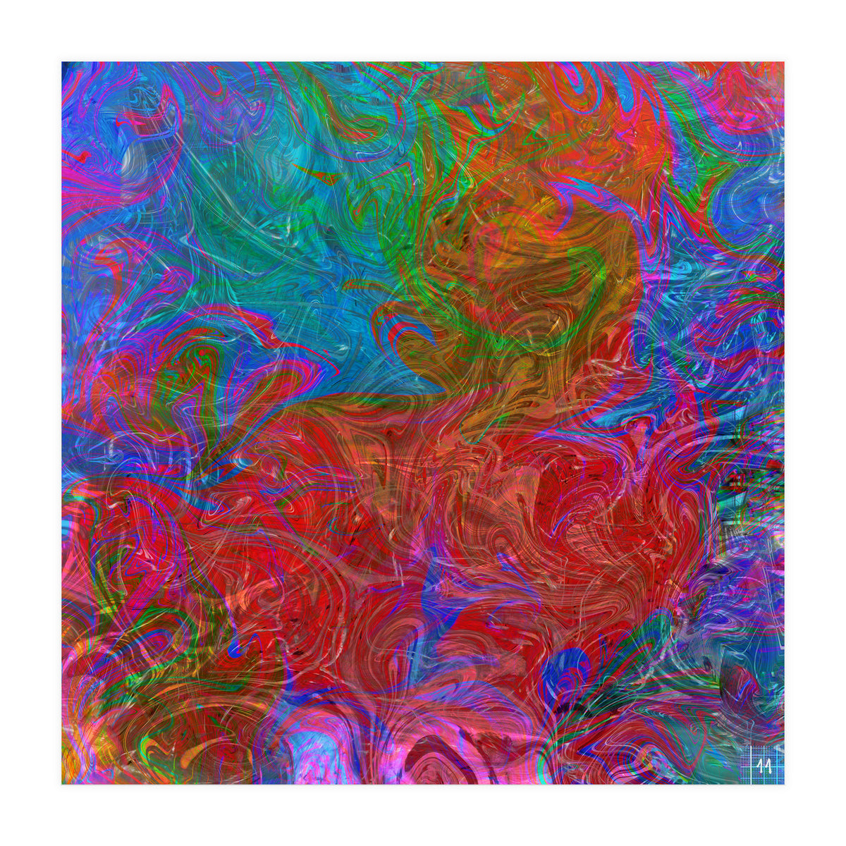 Animals In Rainbow (Print Only)