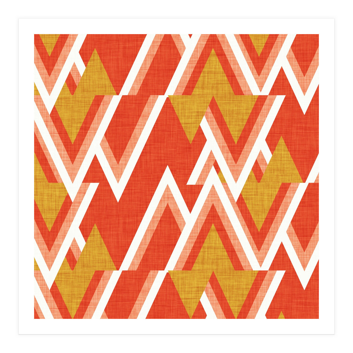 New Mid Mod Woods Red  (Print Only)