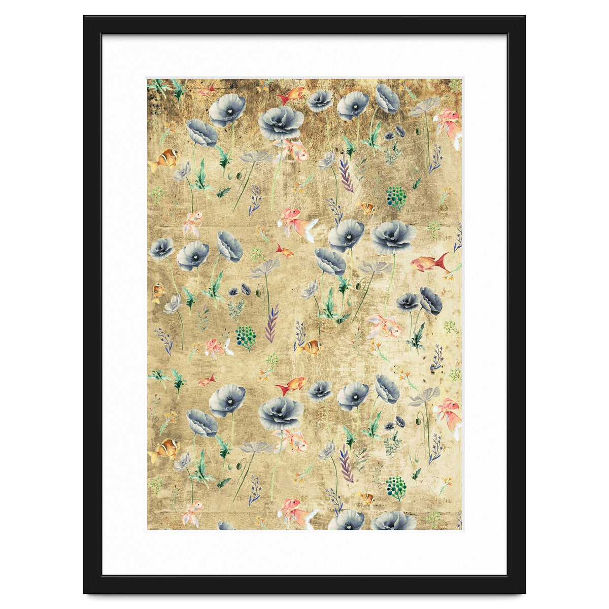 Fishes & Garden #Gold-plated