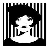 Retro 1960s Young Woman black and white (Print Only) thumbnail