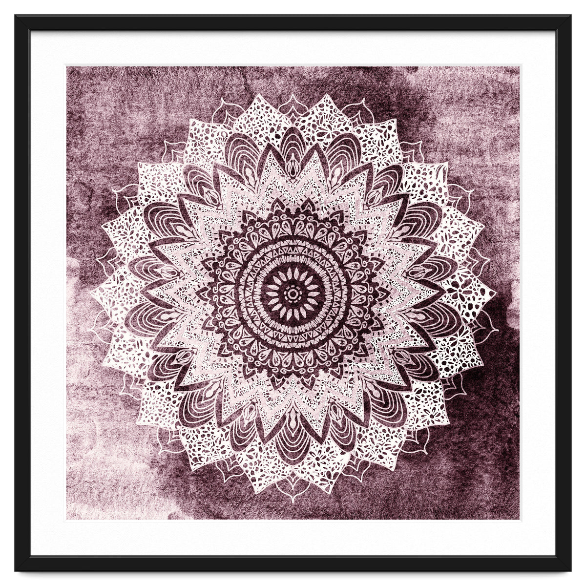 Bohochic Mandala In Burgundi