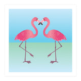 Two Pink flamingo's (Print Only) thumbnail