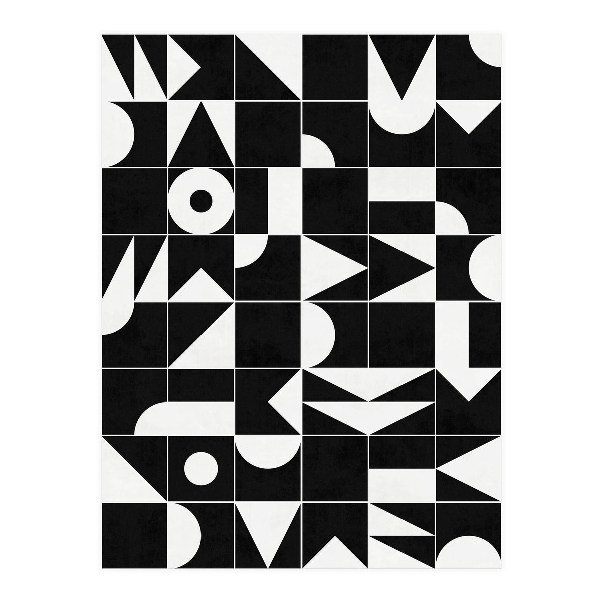 My Favorite Geometric Patterns No.18 - Black (Print Only)