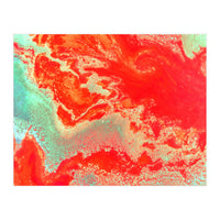 Sea Green And Coral (Print Only)