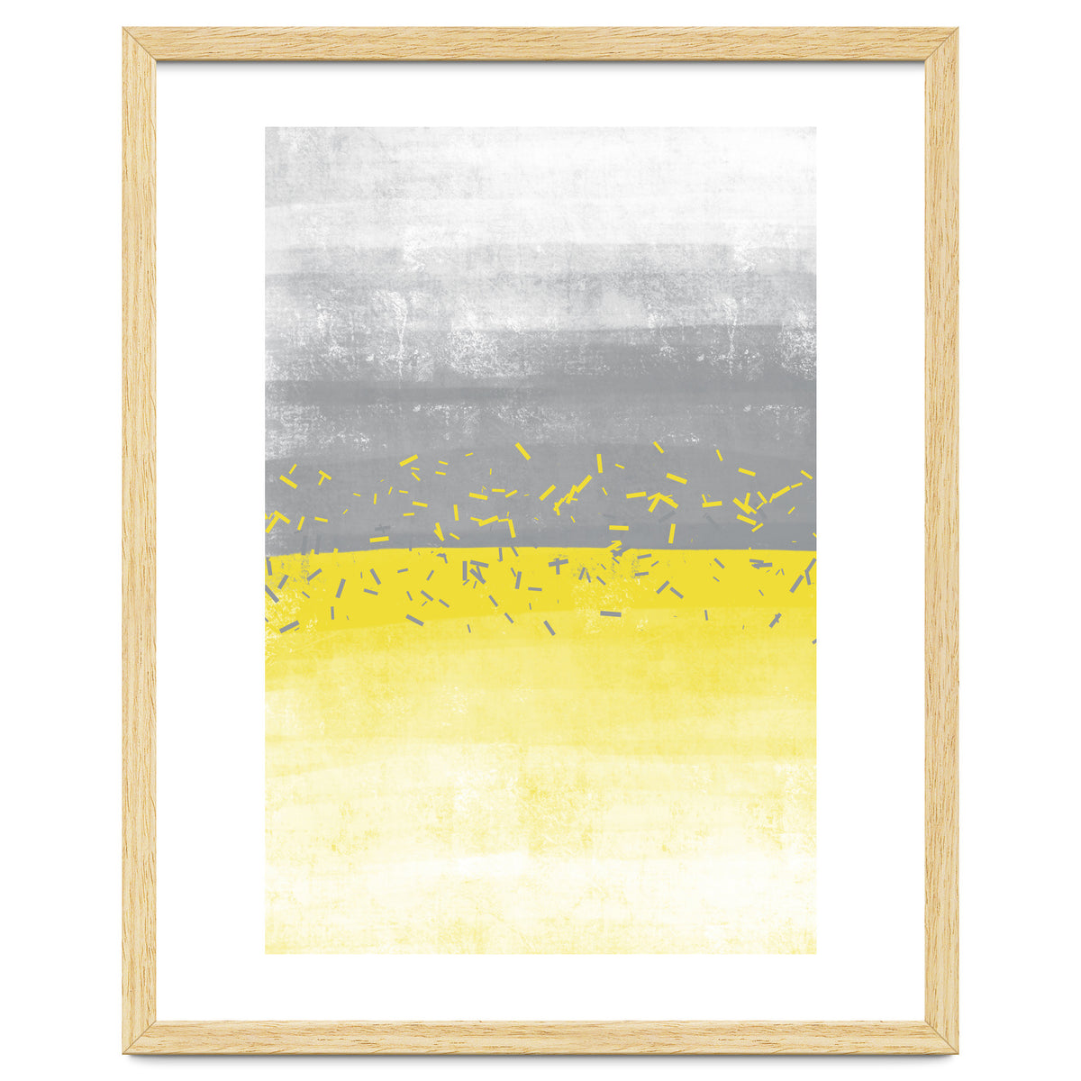 Abstract Painting No. 52 | Illuminating Yellow & Ultimate Grey