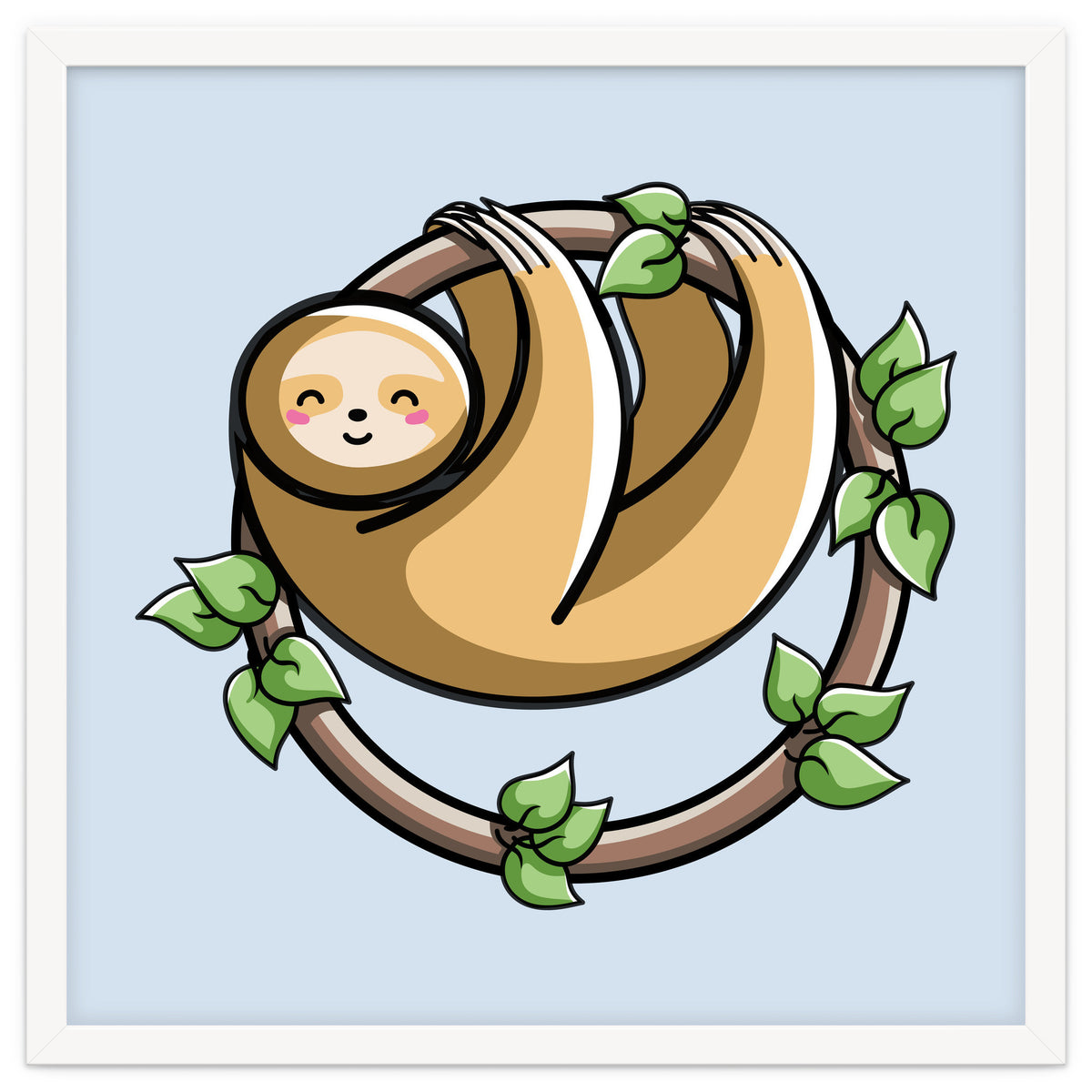 Kawaii Cute Sloth Circle
