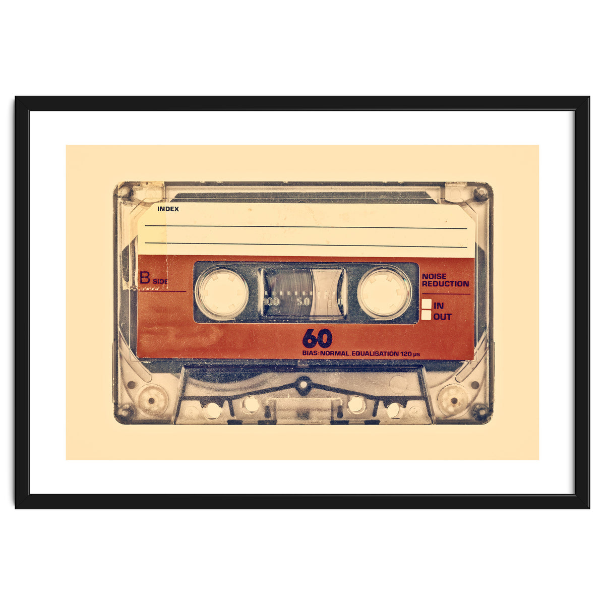 The retro audio compact cassette