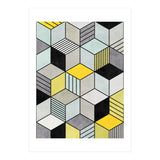 Colorful Concrete Cubes 2 - Yellow, Blue, Grey (Print Only) thumbnail