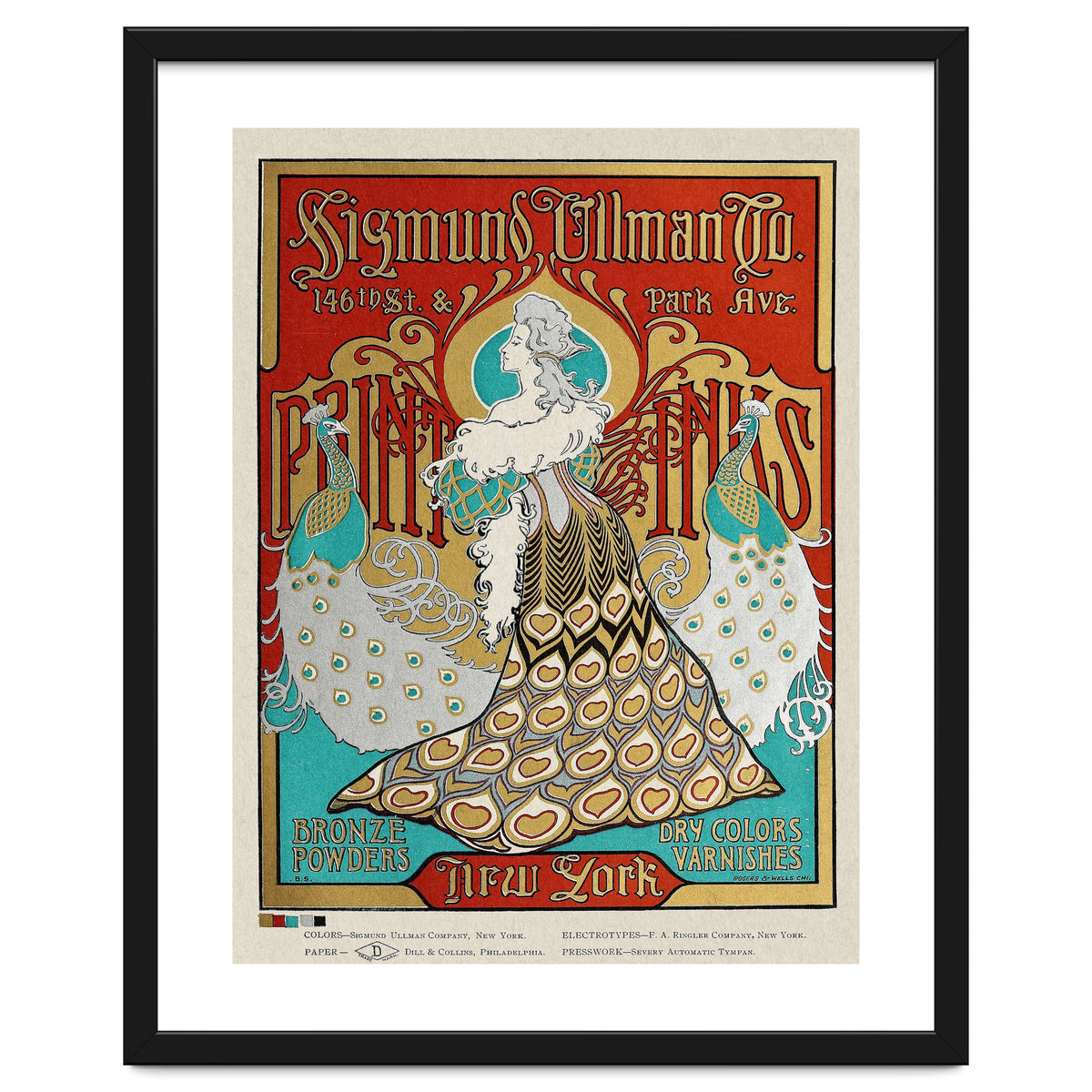 Sigmund Ullman Bronze Powders Advertisement (With Peacocks)