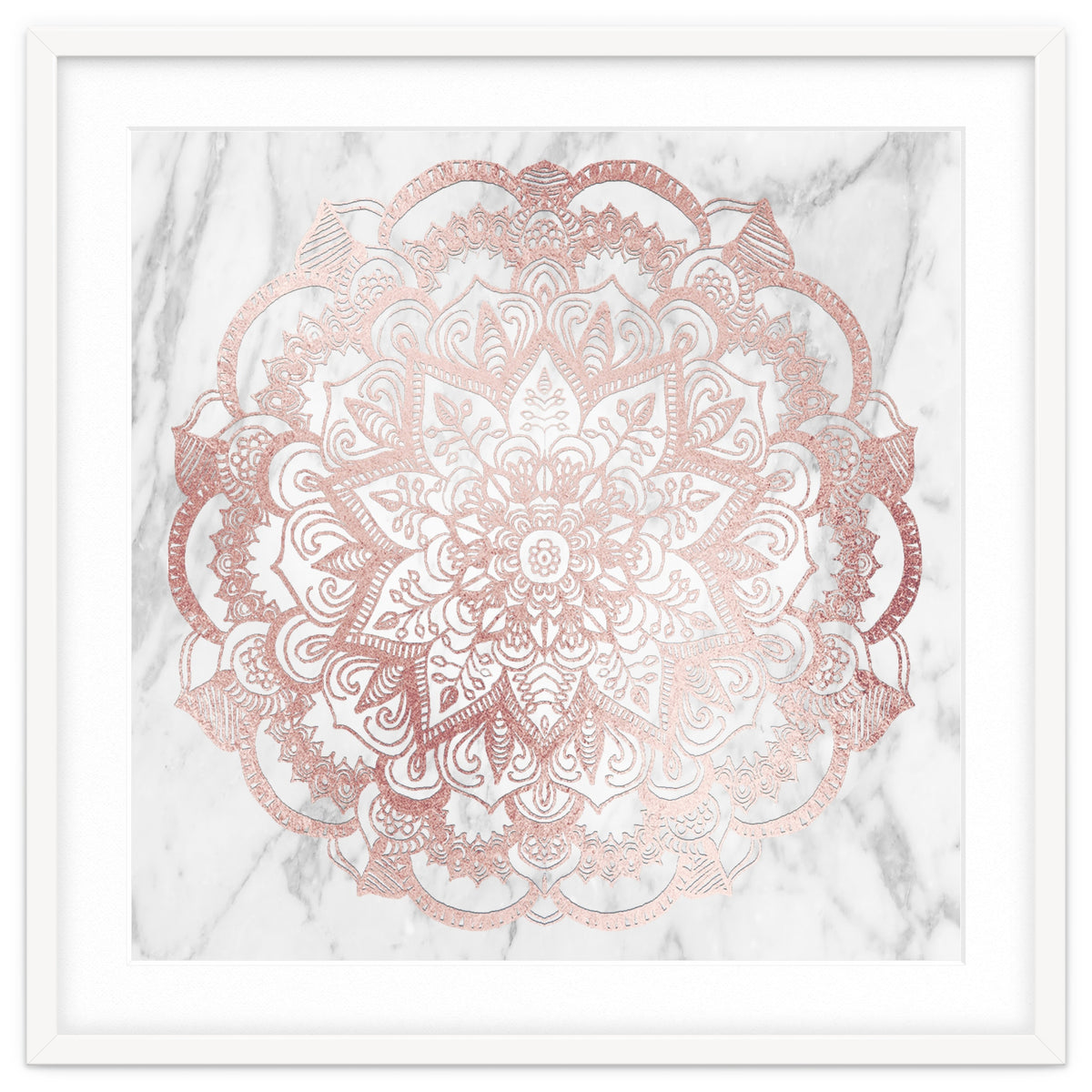 Rose Gold Mandala Star