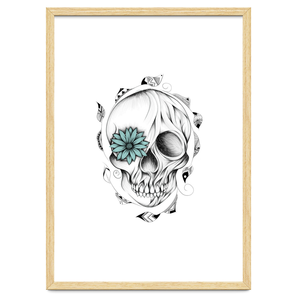 Poetic Wooden Skull