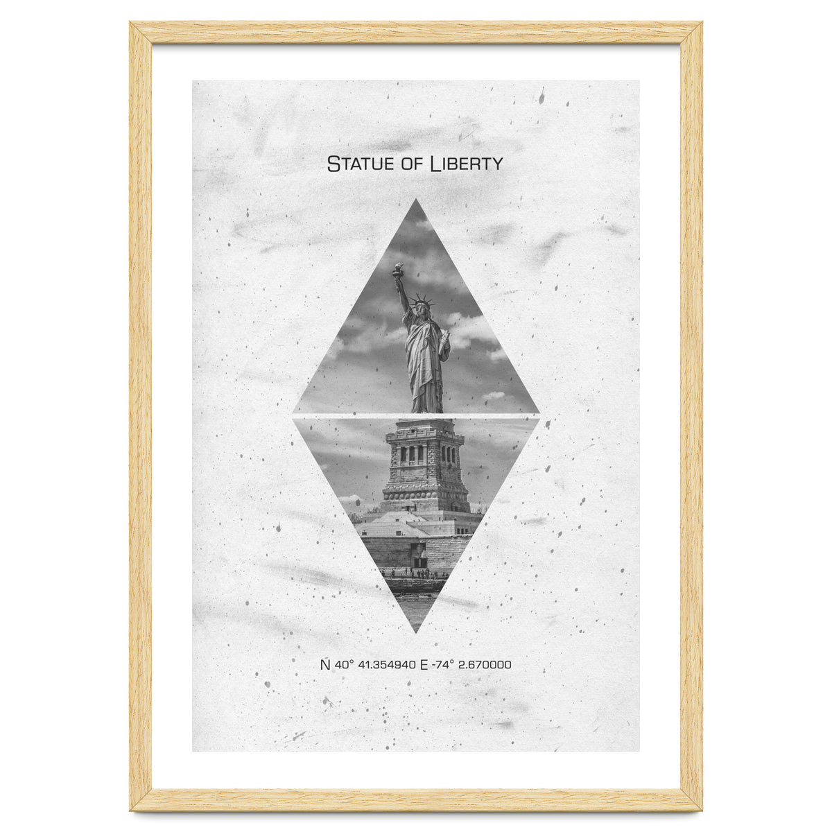 Coordinates NEW YORK CITY Statue of Liberty