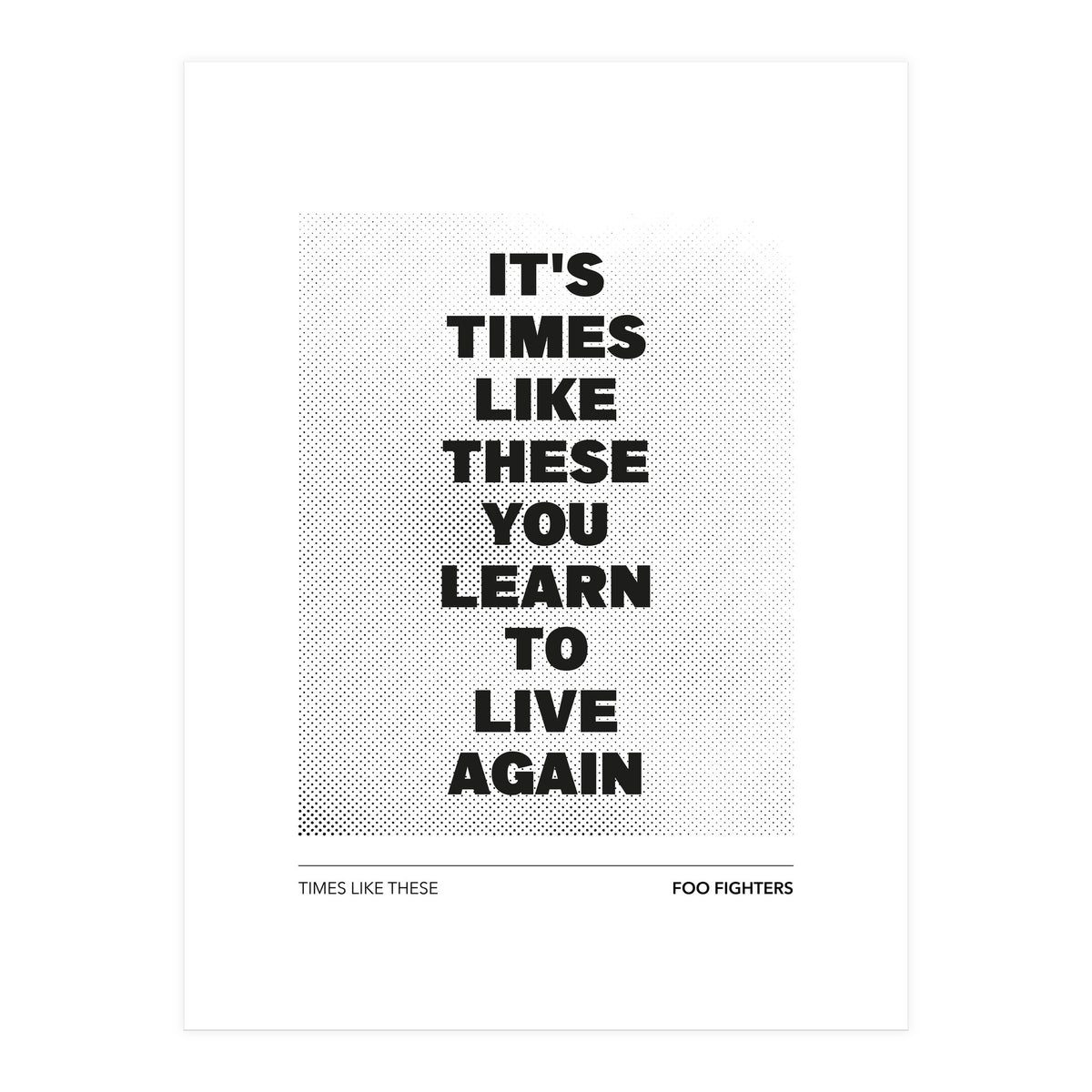 Foo Fighters - Times Like These (Print Only)