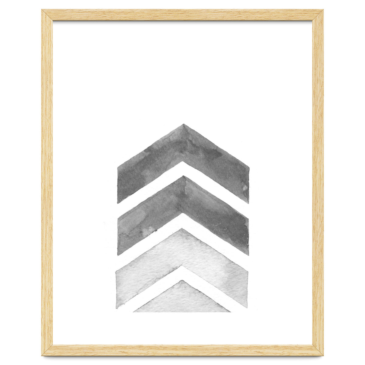 Grey Watercolor Chevron
