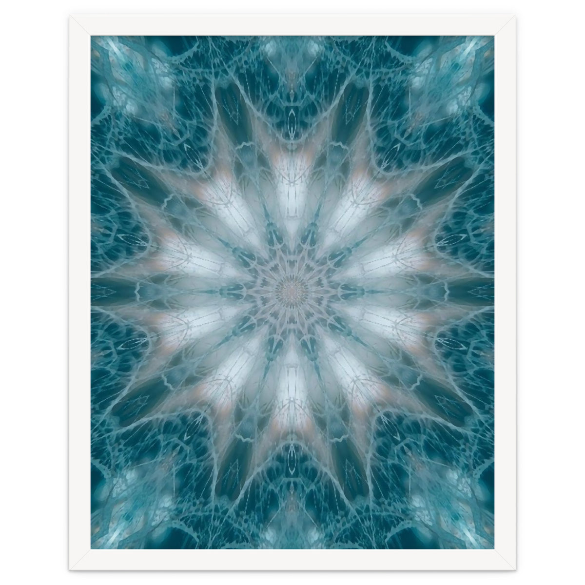 Mandala - Green, White, Rose