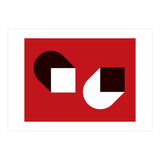 Geometric Shapes No. 38 - red, white & black (Print Only) thumbnail