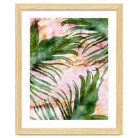 Palm leaf on marble 01