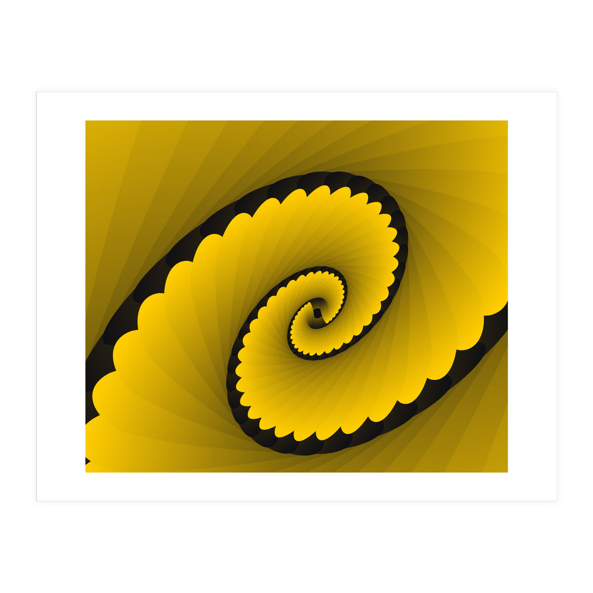 Abstract Floral Yellow (Print Only)