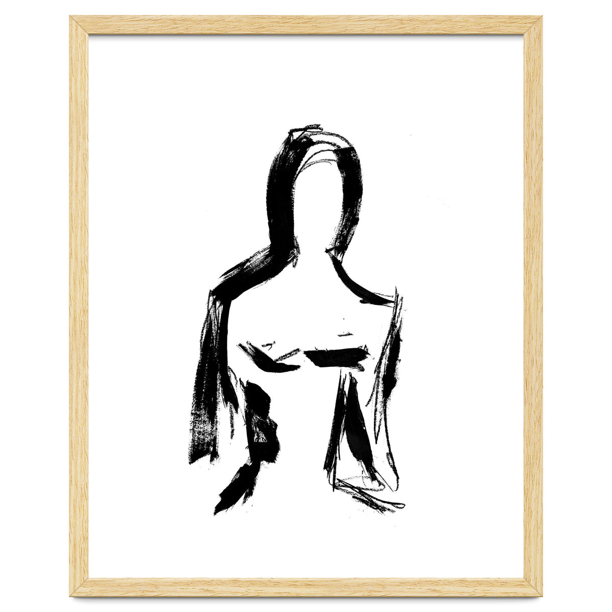 Abstract Monochrome Female Figure