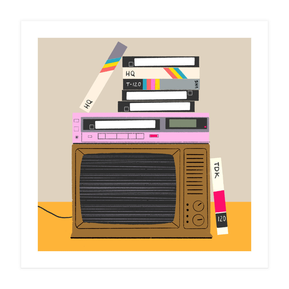 Vhs Nostalgia Square (Print Only)