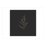 Dainty Botanicals in Gold and Black - Square (Print Only) thumbnail