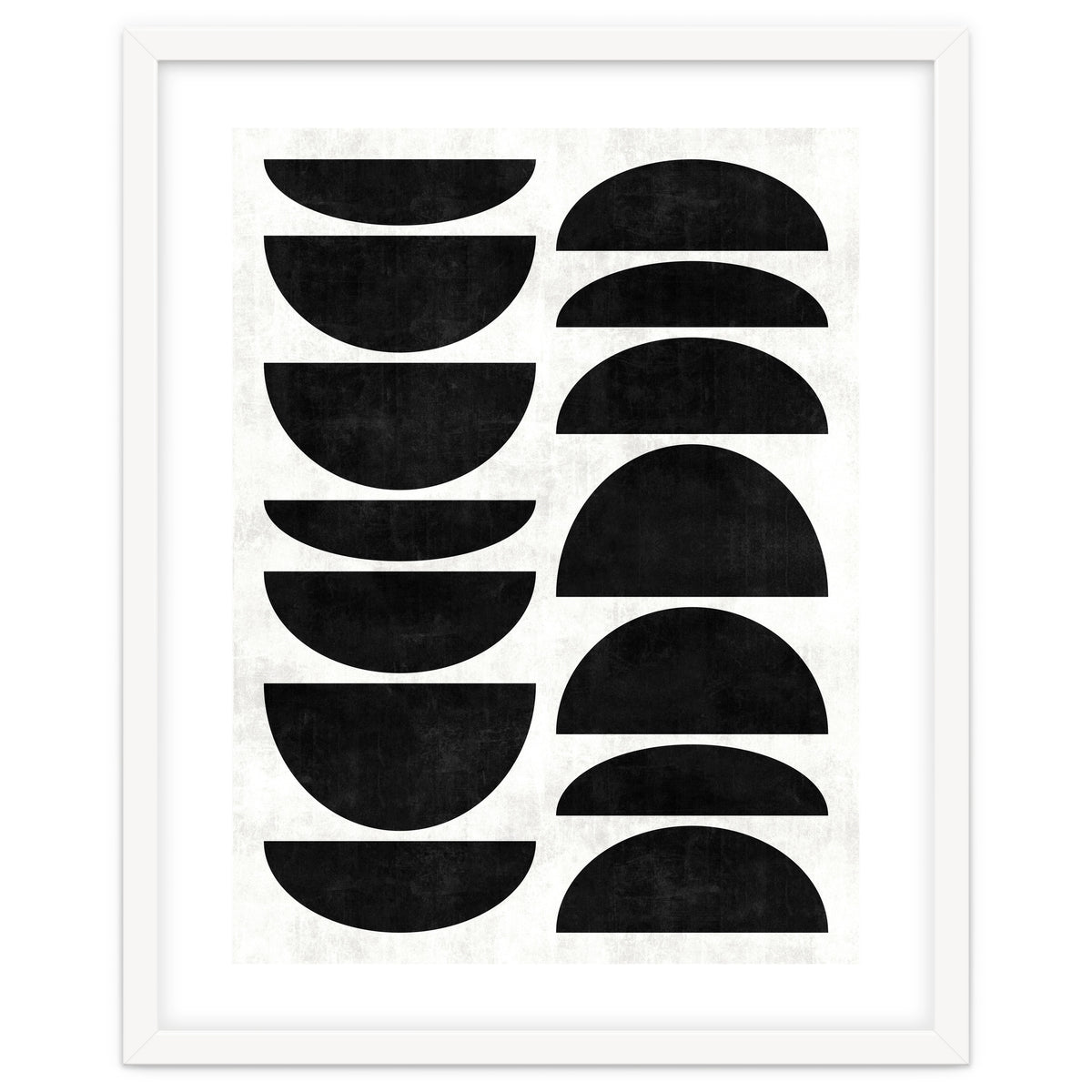 Mid-Century Modern Pattern No.9 - Black and White Concrete