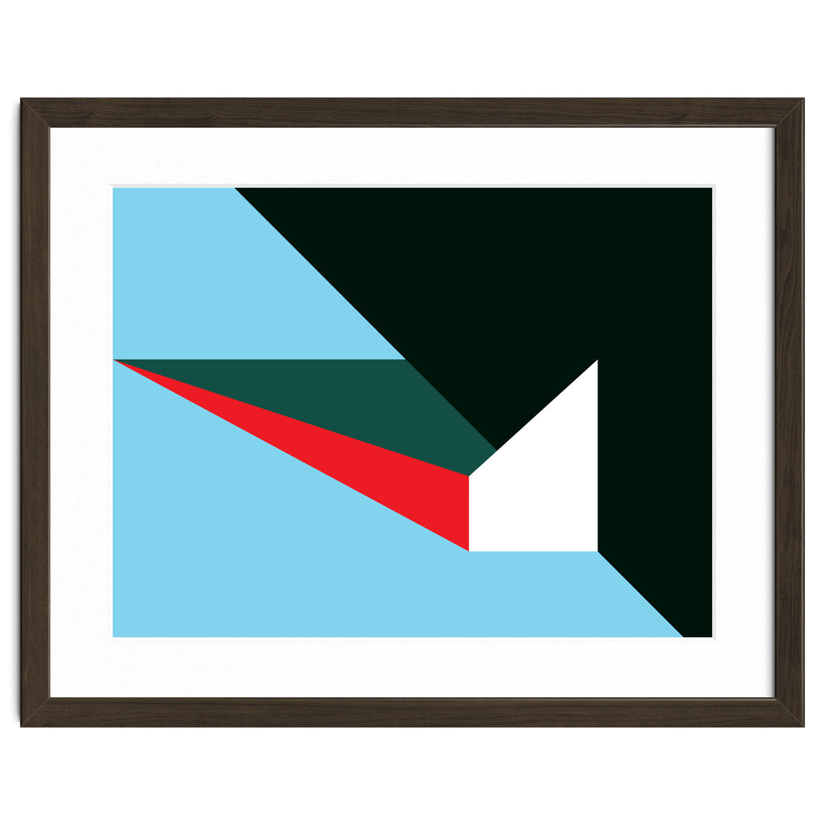 Geometric Shapes No. 45 - red, blue, green & black