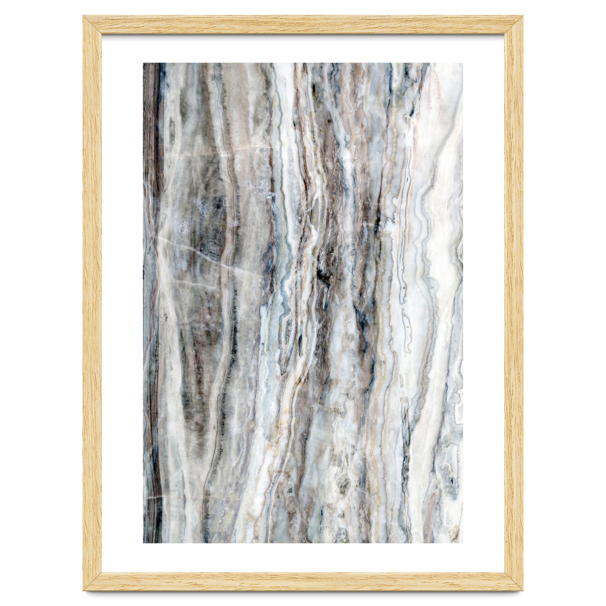 Marble Landscape I Blue and White