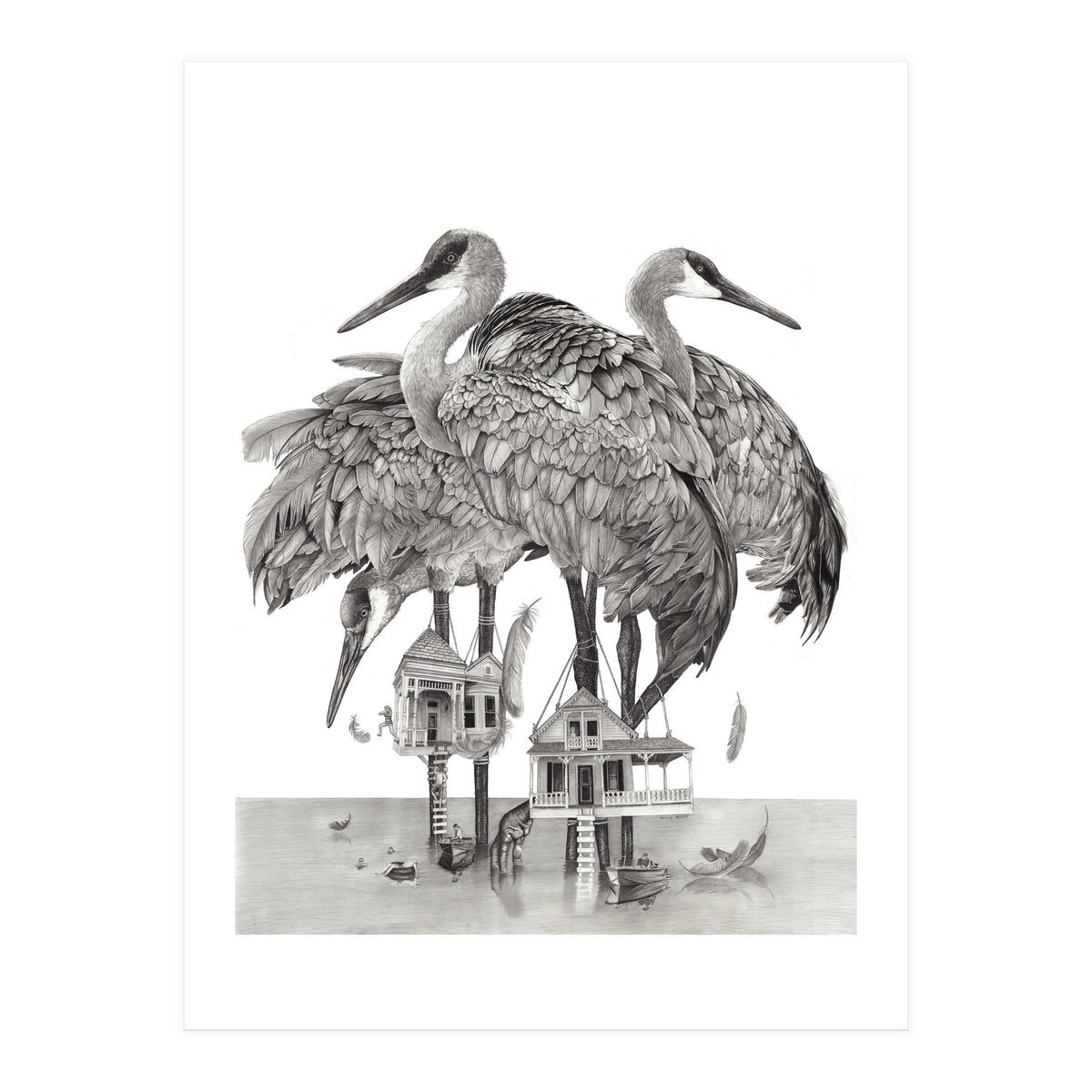 Crane Houses (Print Only)