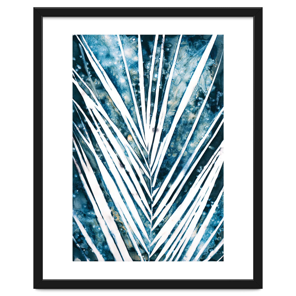 Indigo Blue Botanical Leaves No. 4