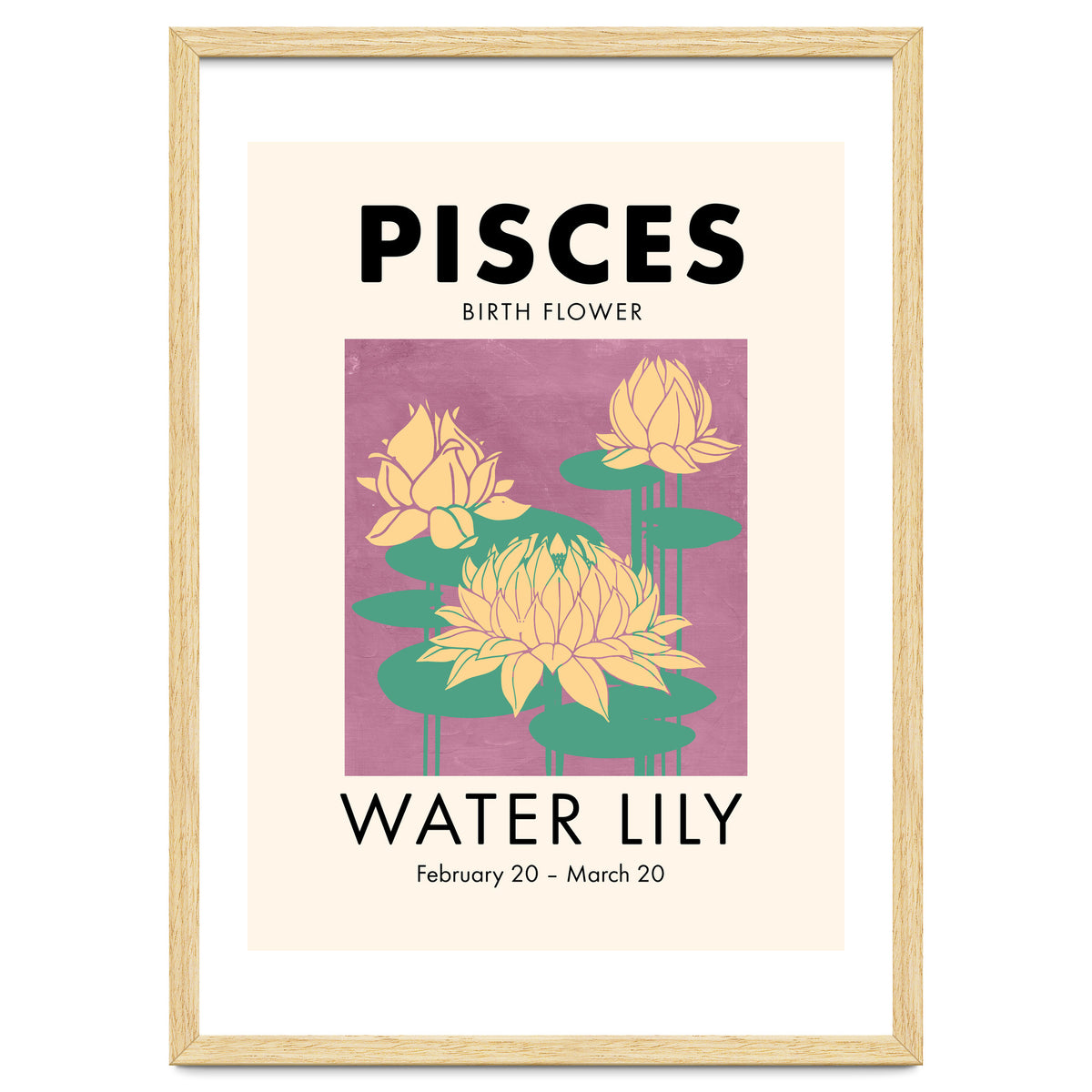 Pisces Birth Flower Water Lily