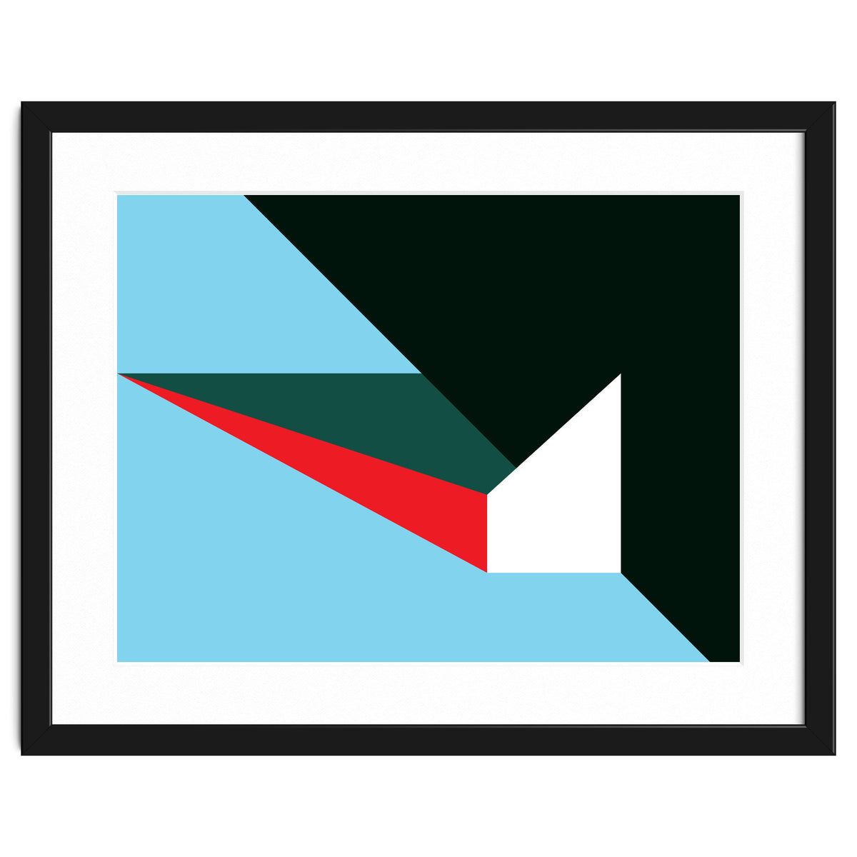 Geometric Shapes No. 45 - red, blue, green & black