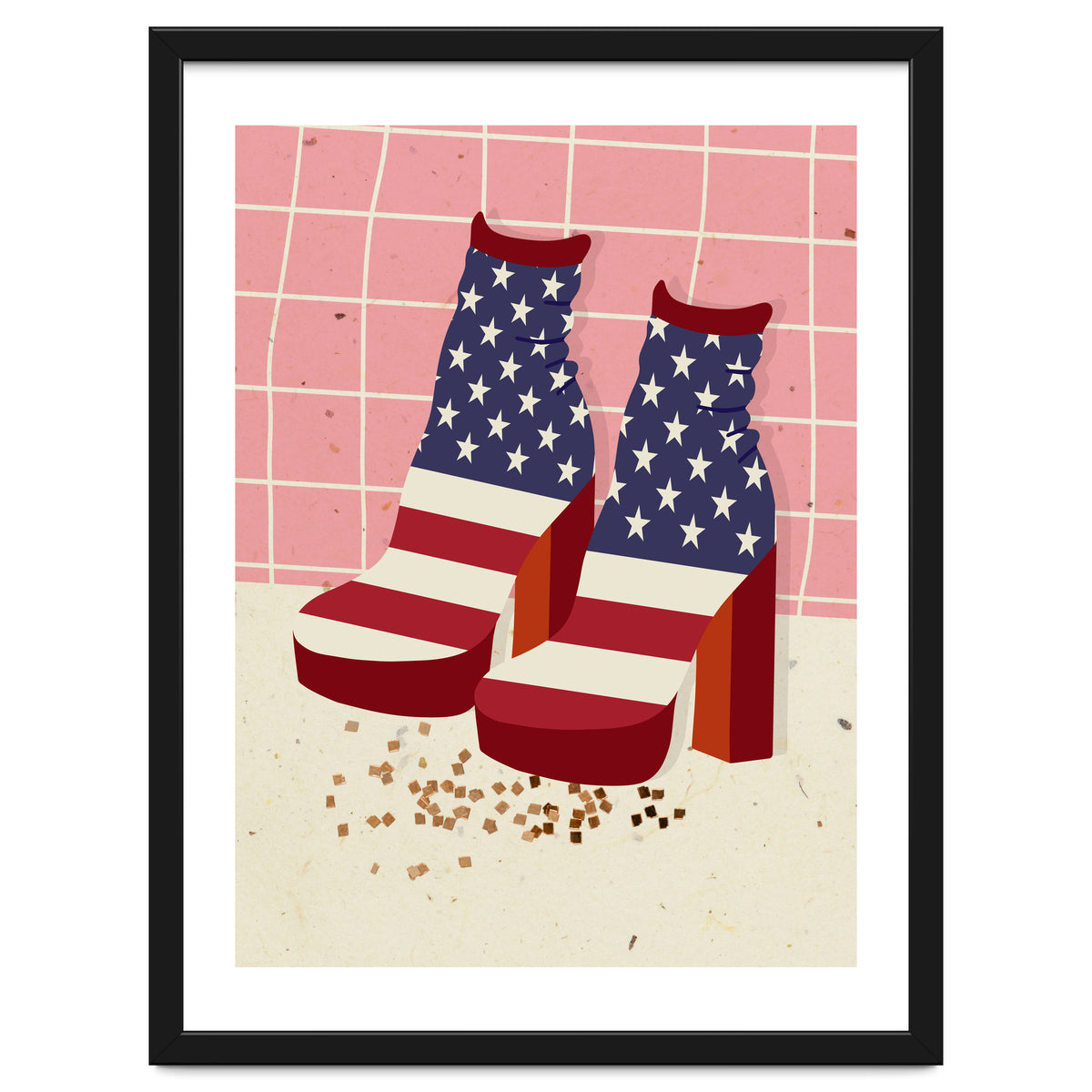 American Flag Disco Boots