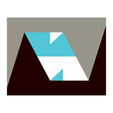Geometric Shapes No. 48 - grey & blue (Print Only) thumbnail