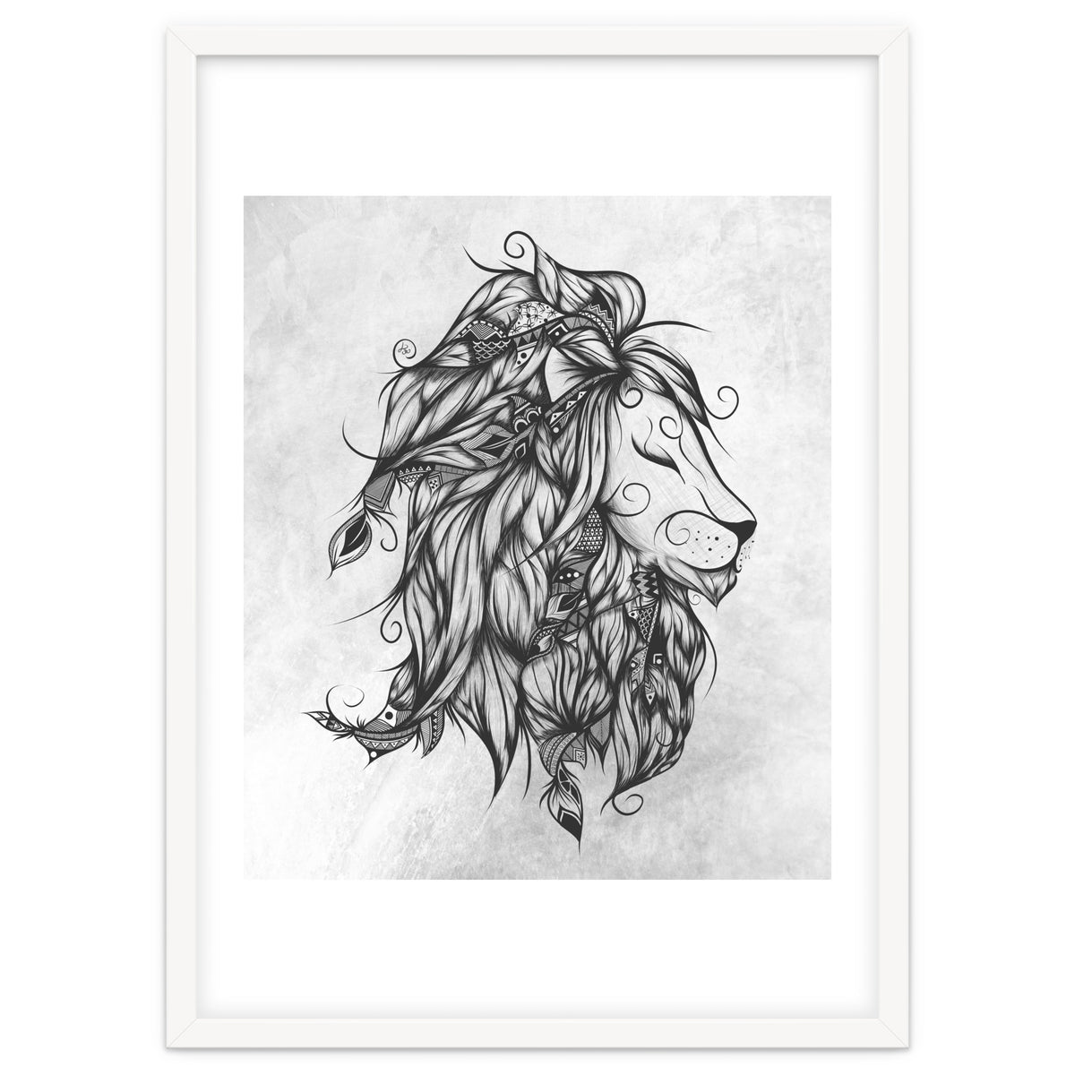 Poetic Lion B&w