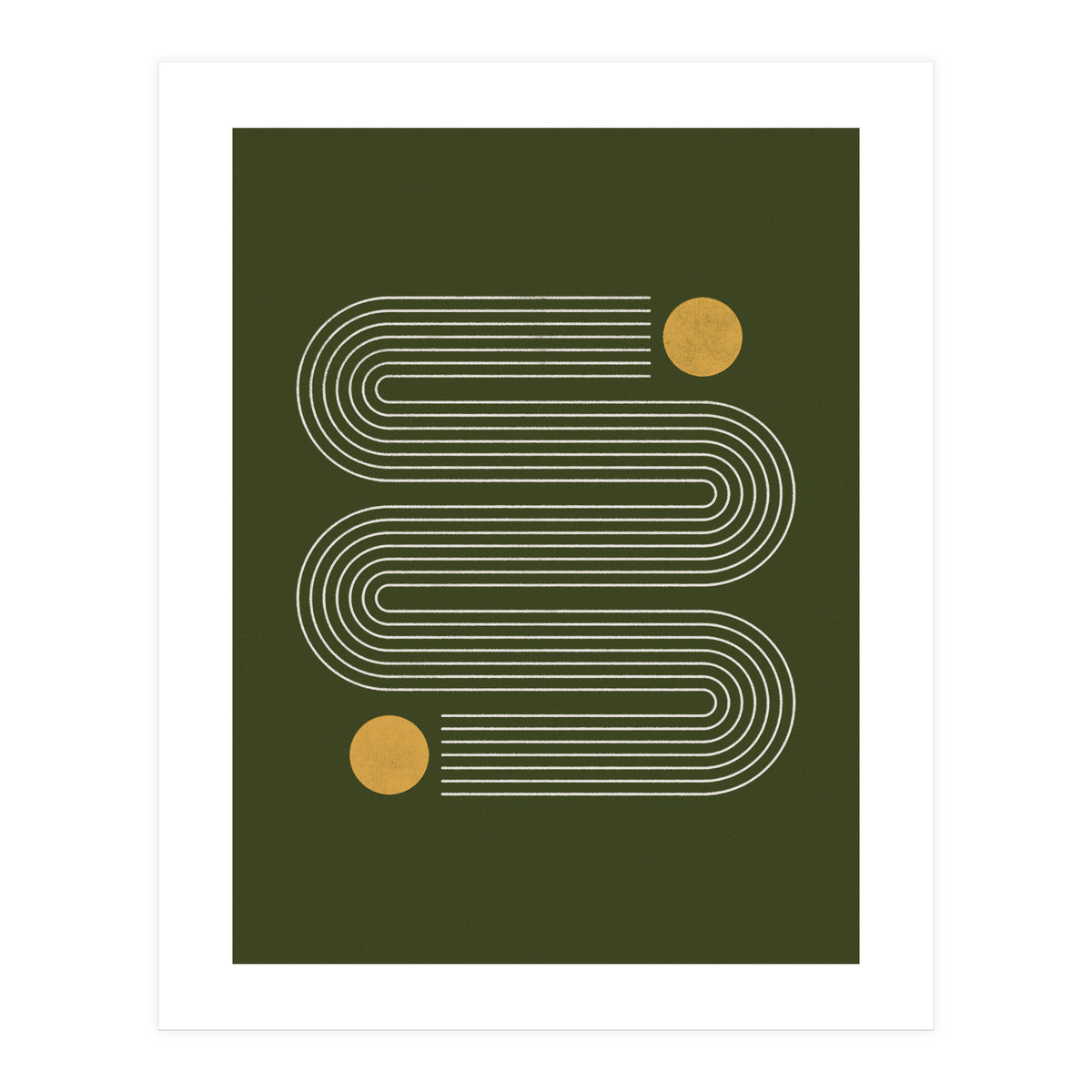 Mid-Century Modern No.25 - Woodblock Print (Print Only)