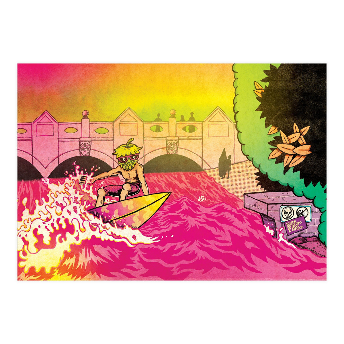 River Surfing is Not a Crime! - Hammerton Brewery - Korrekt Hefeweizen 5.1% ABV (Print Only)