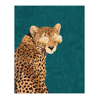 Cool Cat Cheetah Gold and Green (Print Only)