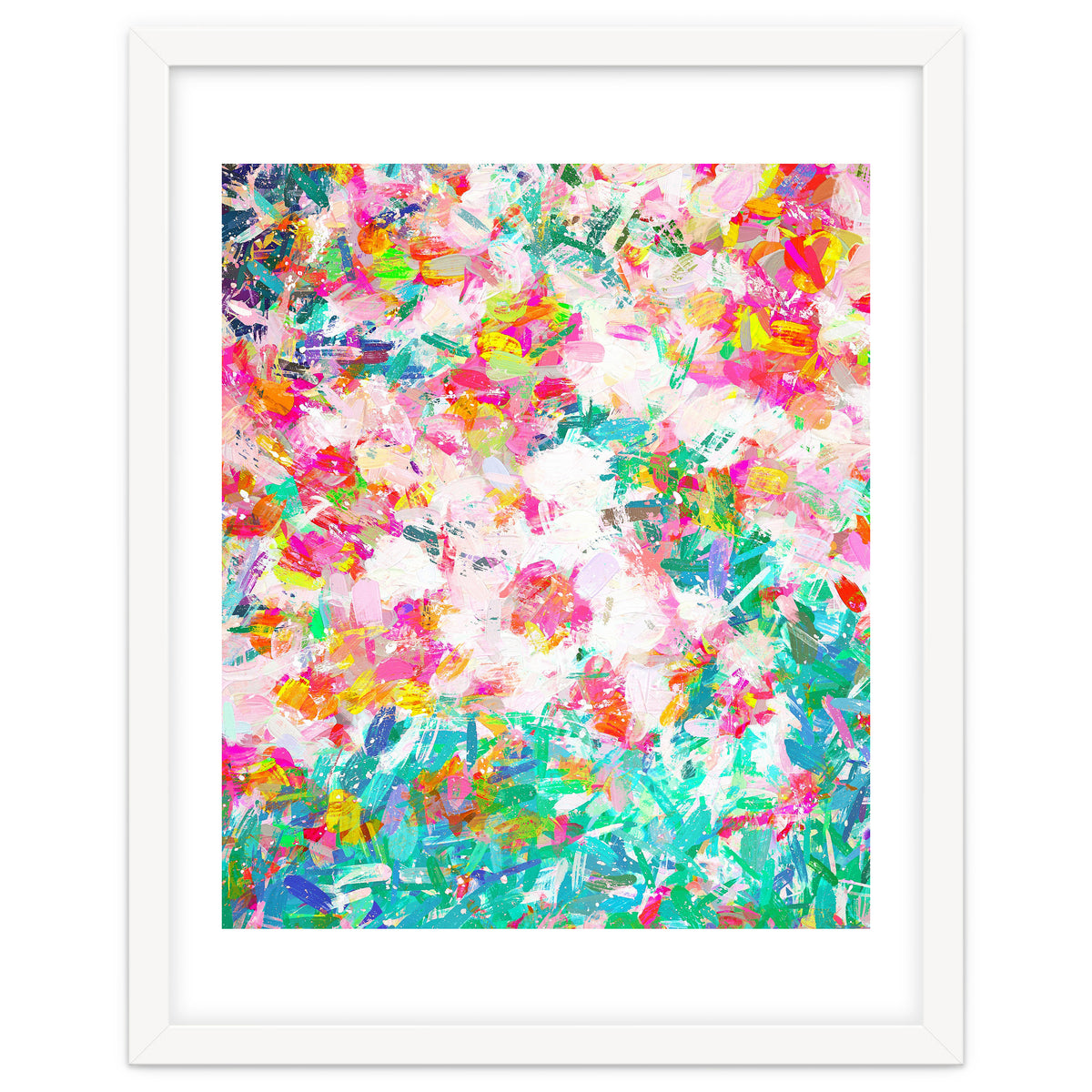 Painted Joy | Abstract Botanical Floral Nature Painting | Spring Meadow Garden