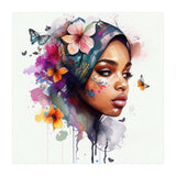 Watercolor Floral Arabian Woman #2 (Print Only) thumbnail