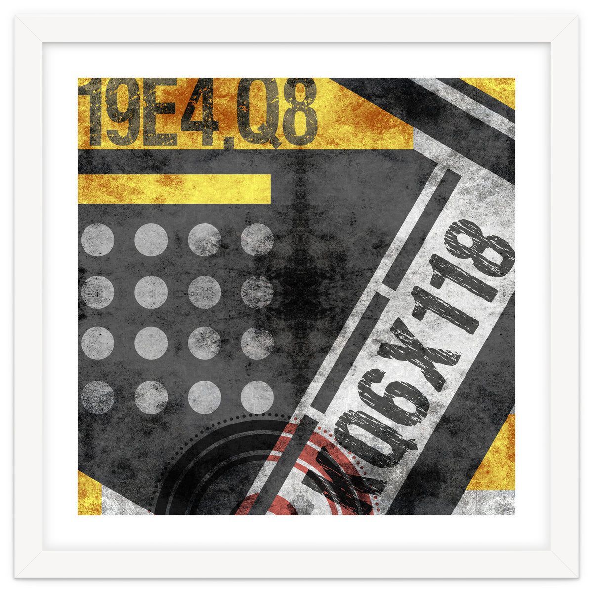 Abstract Industrial Black And Yellow