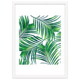 Palm Paradise, Tropical Leaves, Beachy Watercolor Painting, Minimal Nature Botanical Illustration thumbnail