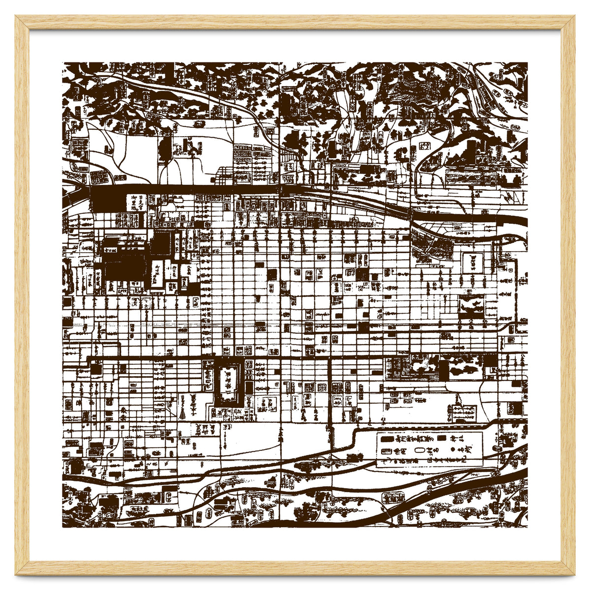 Antique Oriental Town Map