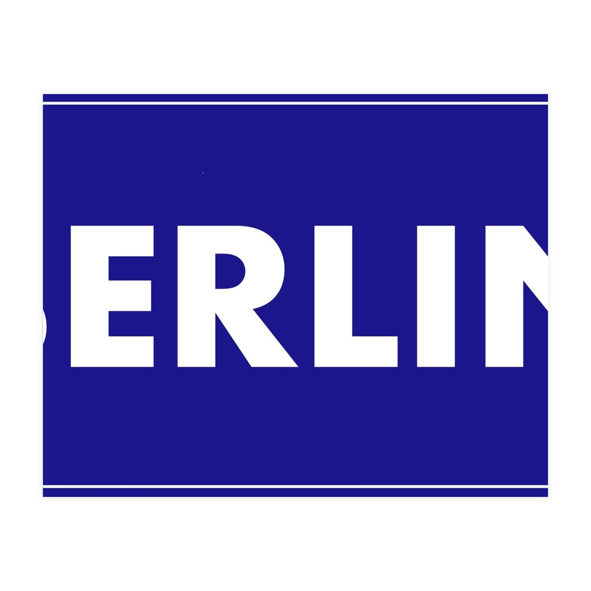 Let`s go to Berlin, Germany! Blue road sign (Print Only)