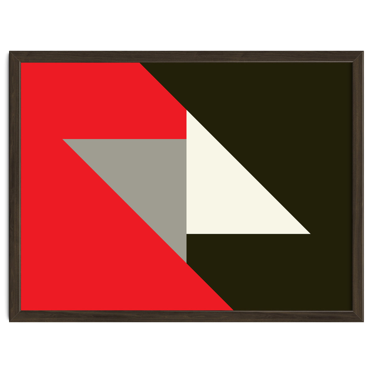 Geometric  Shapes No. 63 - triangles, red, black, grey