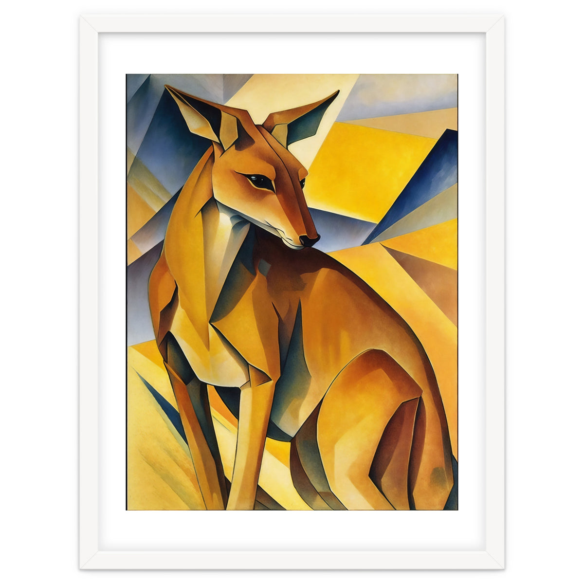 Kangaroo Abstract Oil Painting