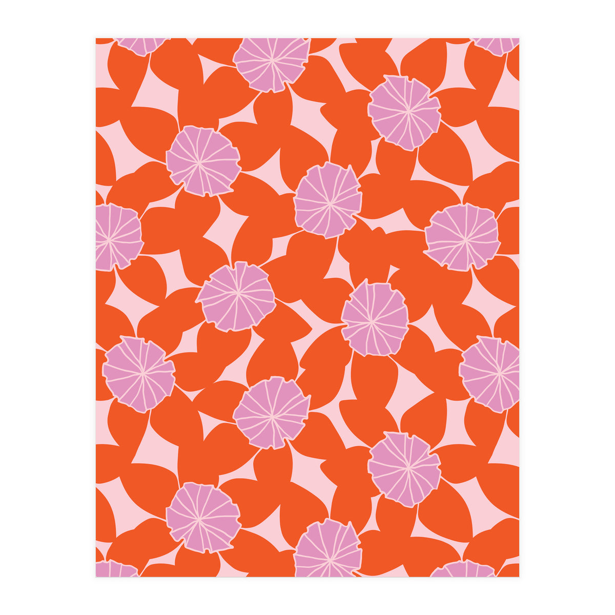 Purple Flower Pattern (Print Only)