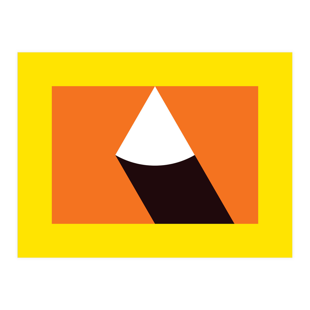 Geometric Shapes No. 47 - orange, black & yellow (Print Only)