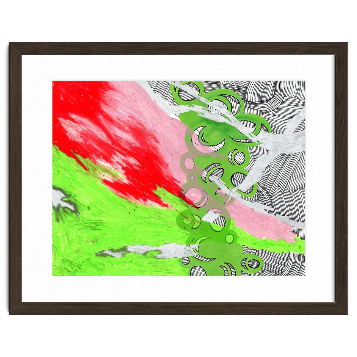 Green and Pink Spill