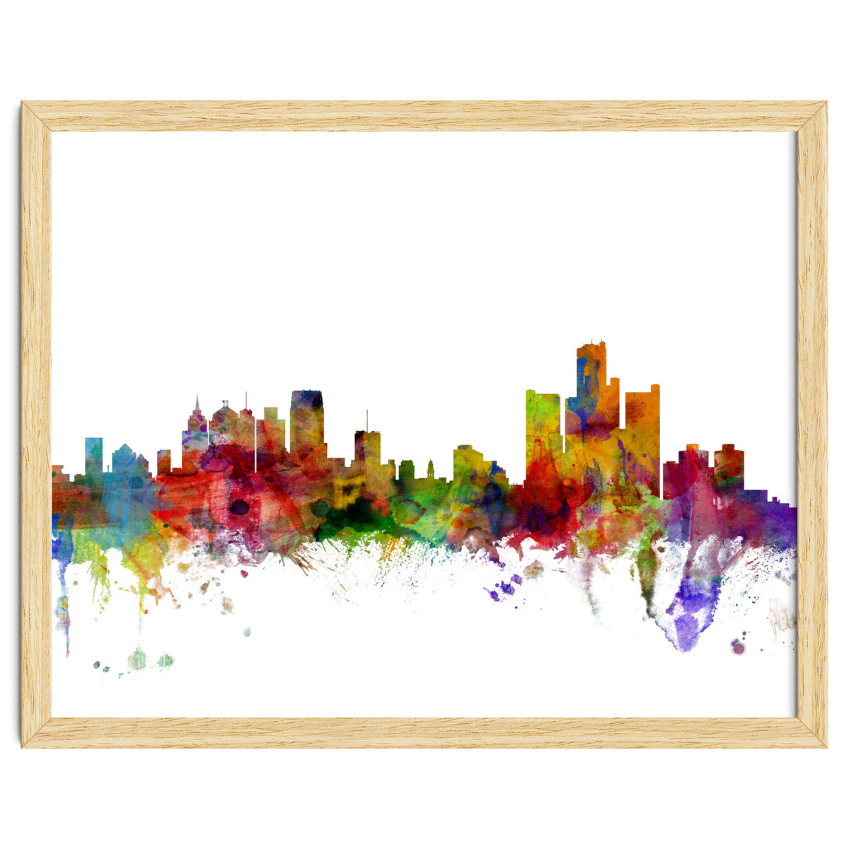 Detroit Michigan Skyline